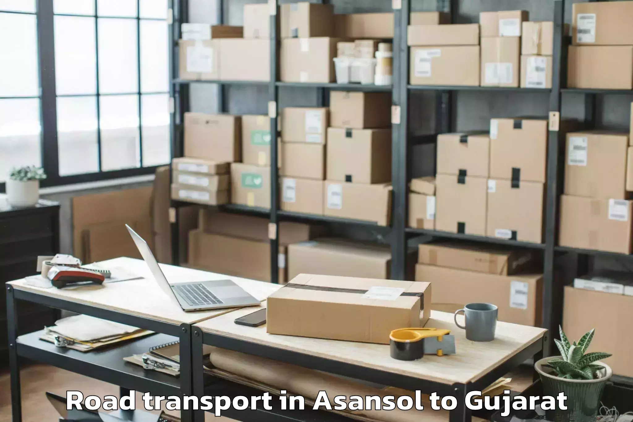 Book Your Asansol to Waghodia Road Transport Today